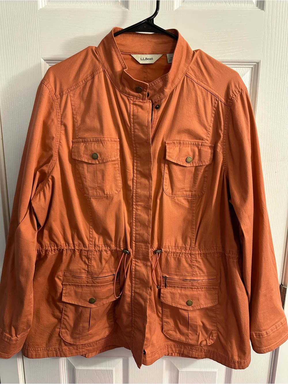 L.L. Bean Women's Utility Jacket - Orange Size 1X